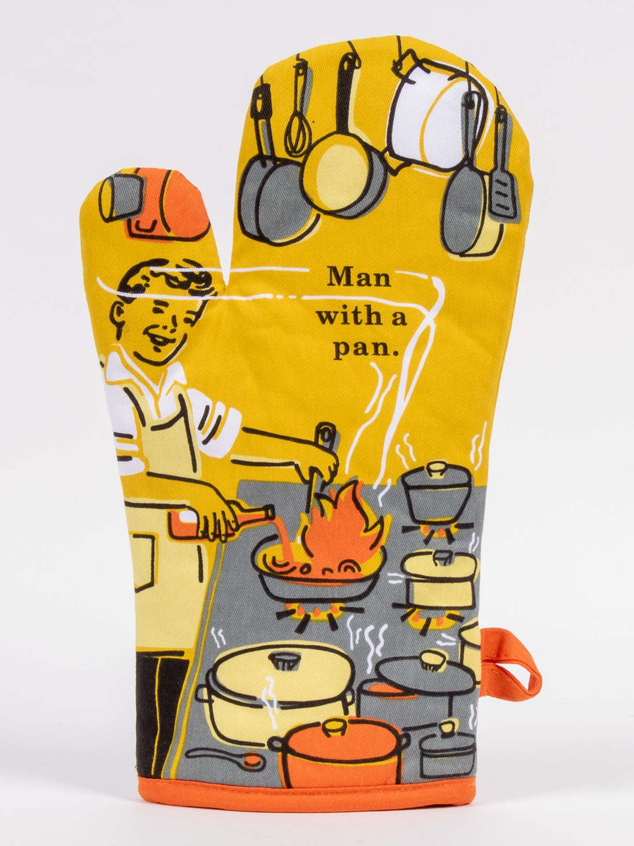 Man with a Pan - Oven Mitten
