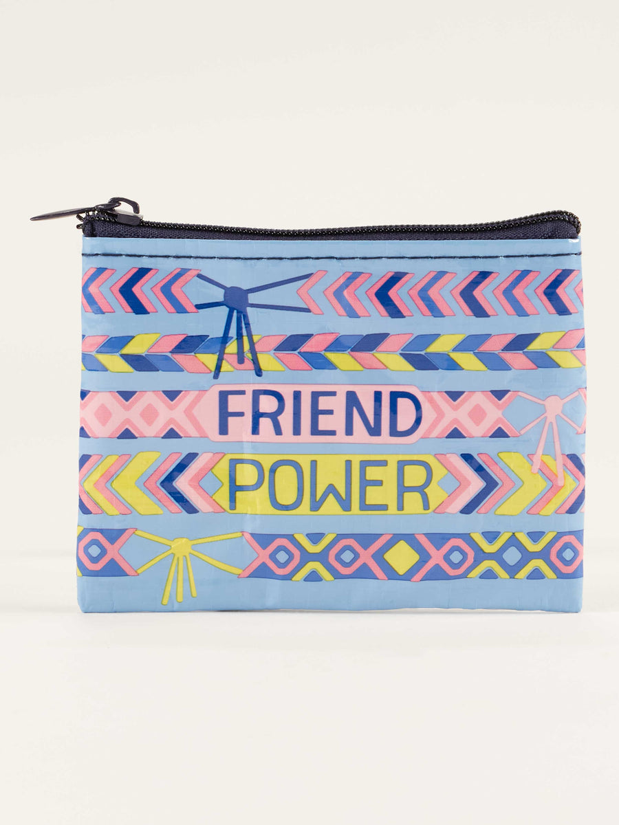 Friend Power Coin Purse Blue Q