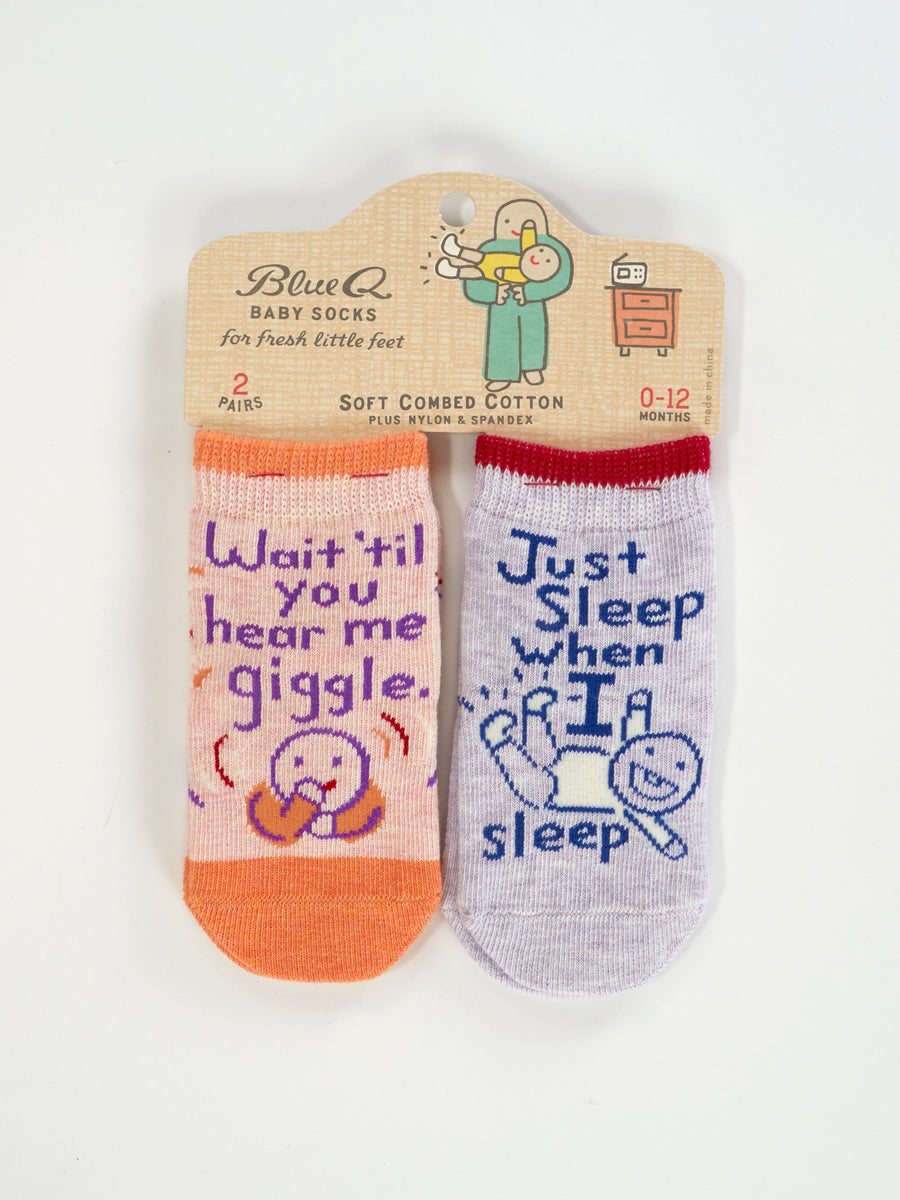 Wait 'til You Hear Me Giggle./ Just Sleep When I Sleep. Lol. Baby