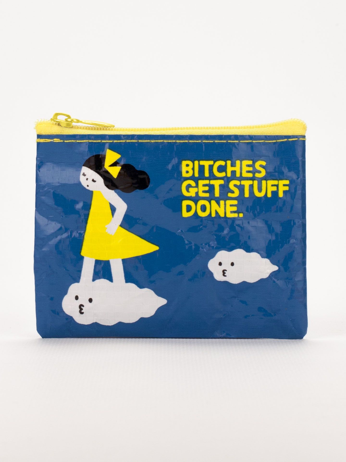 Cute and Kitsch Blue Q Recycled Coin Purse Feisty Funky Slogans Collect All 