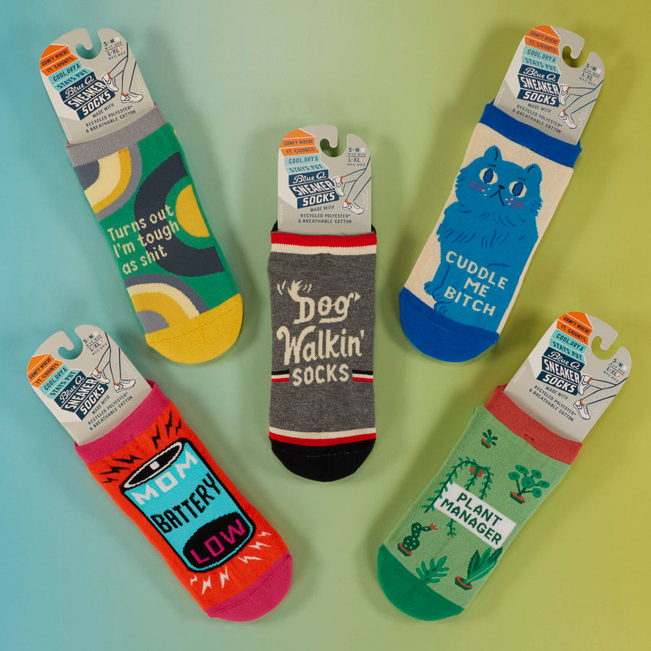 Shop Blue Q ArtistDesigned Bags, Socks, Kitchen, Catnip & More