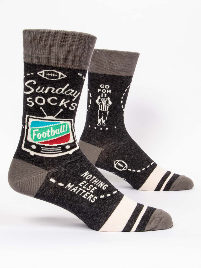 blue q Sunday M-Crew Socks