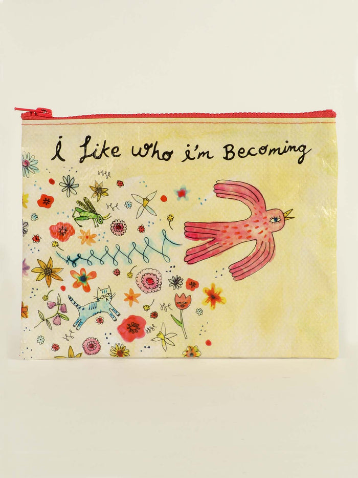 blue q I Like Who I'm Becoming Zipper Pouch