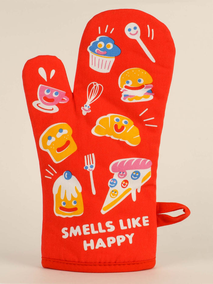 blue q Smells Like Happy Oven Mitt