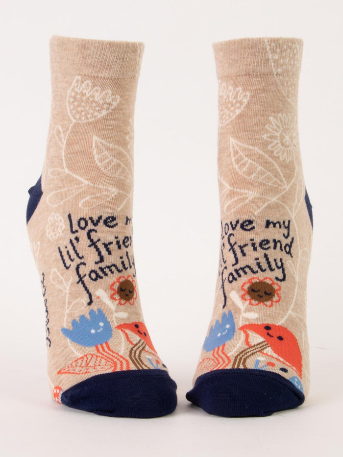 blue q Love My Lil' Friend Family W-Ankle Socks