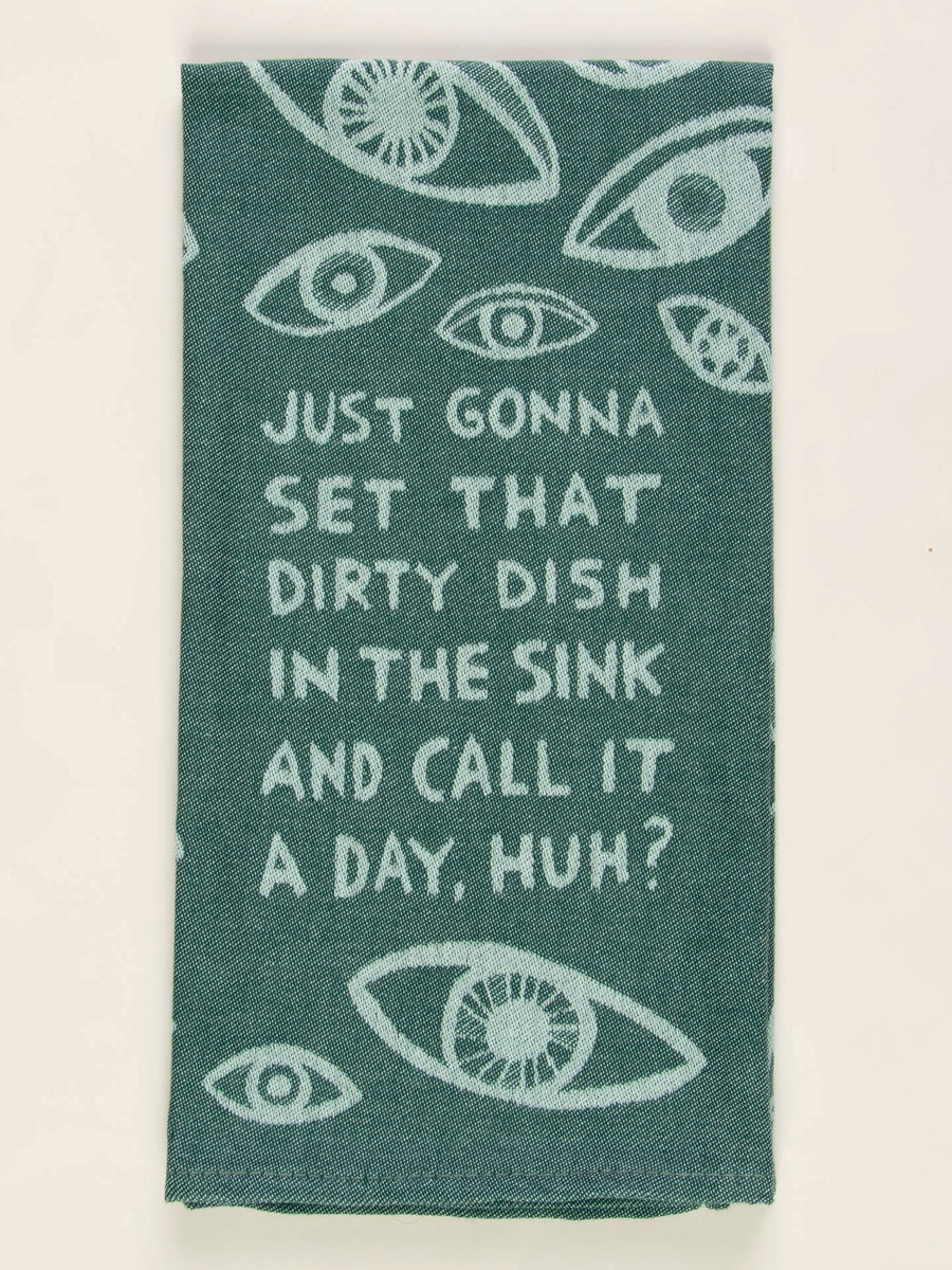 Dirty Dish in the Sink Dish Towel