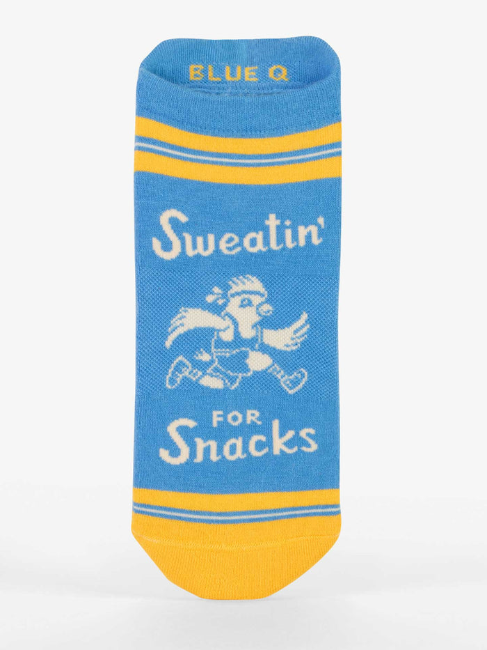 blue q Sweatin' For Snacks Sneaker Socks