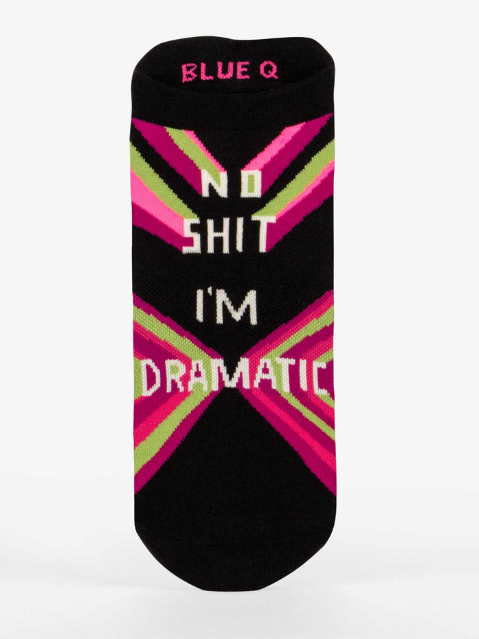 blue q No Shit I'm Dramatic Sneaker Socks