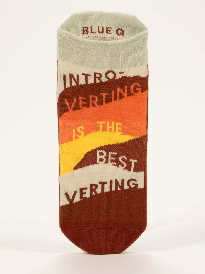 blue q Introverting Is The Best Verting Sneaker Socks