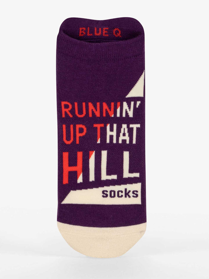 blue q Runnin' Up That Hill Sneaker Socks
