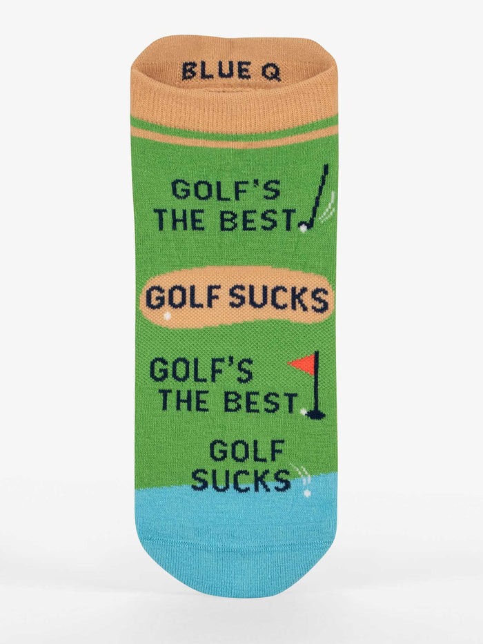 blue q Golf's The Best. Golf Sucks. Golf's The Best. Golf Sucks. Sneaker Socks