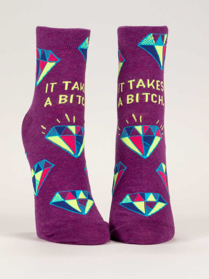 blue q It Takes A Bitch W-Ankle Socks