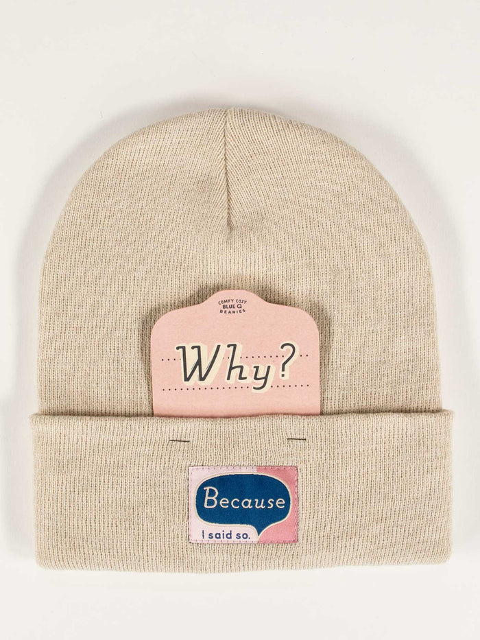 blue q Why? Because I Said So. Beanie