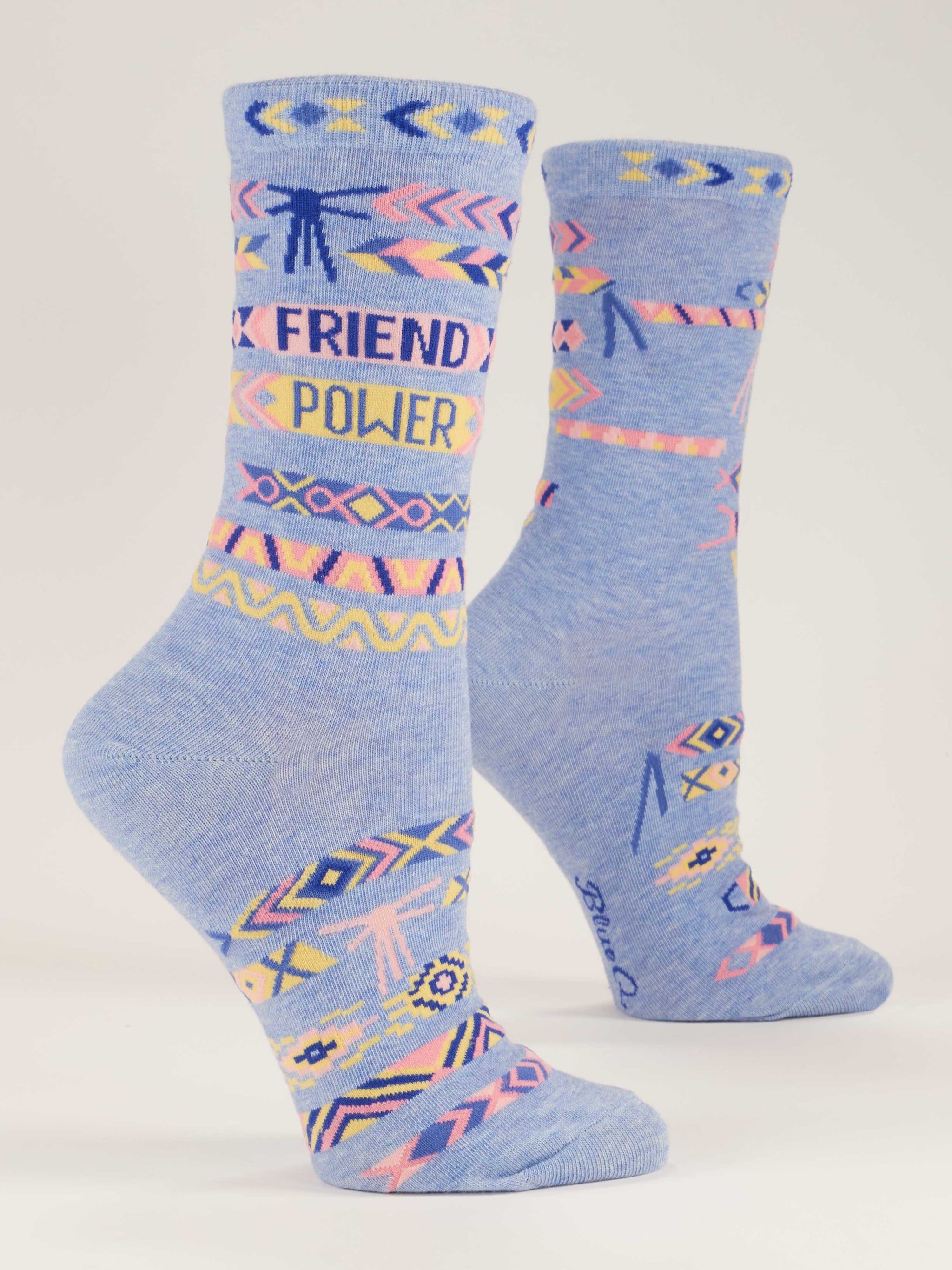 Friend Power W-Crew Socks – Blue Q