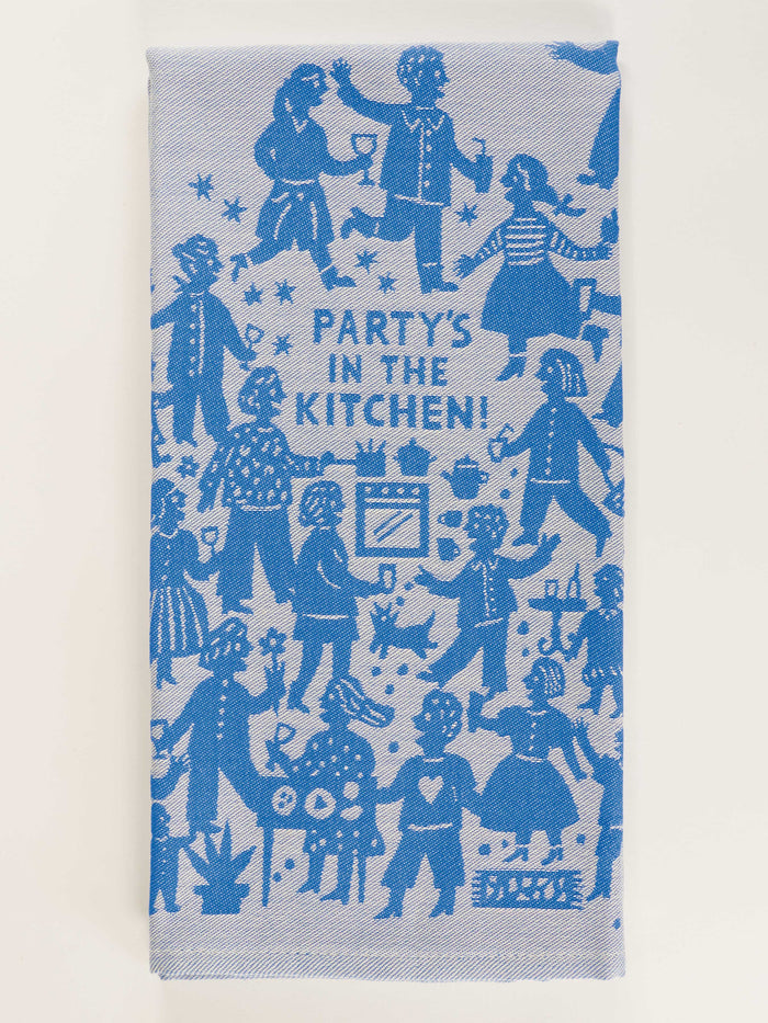 blue q Party's In The Kitchen Dish Towel