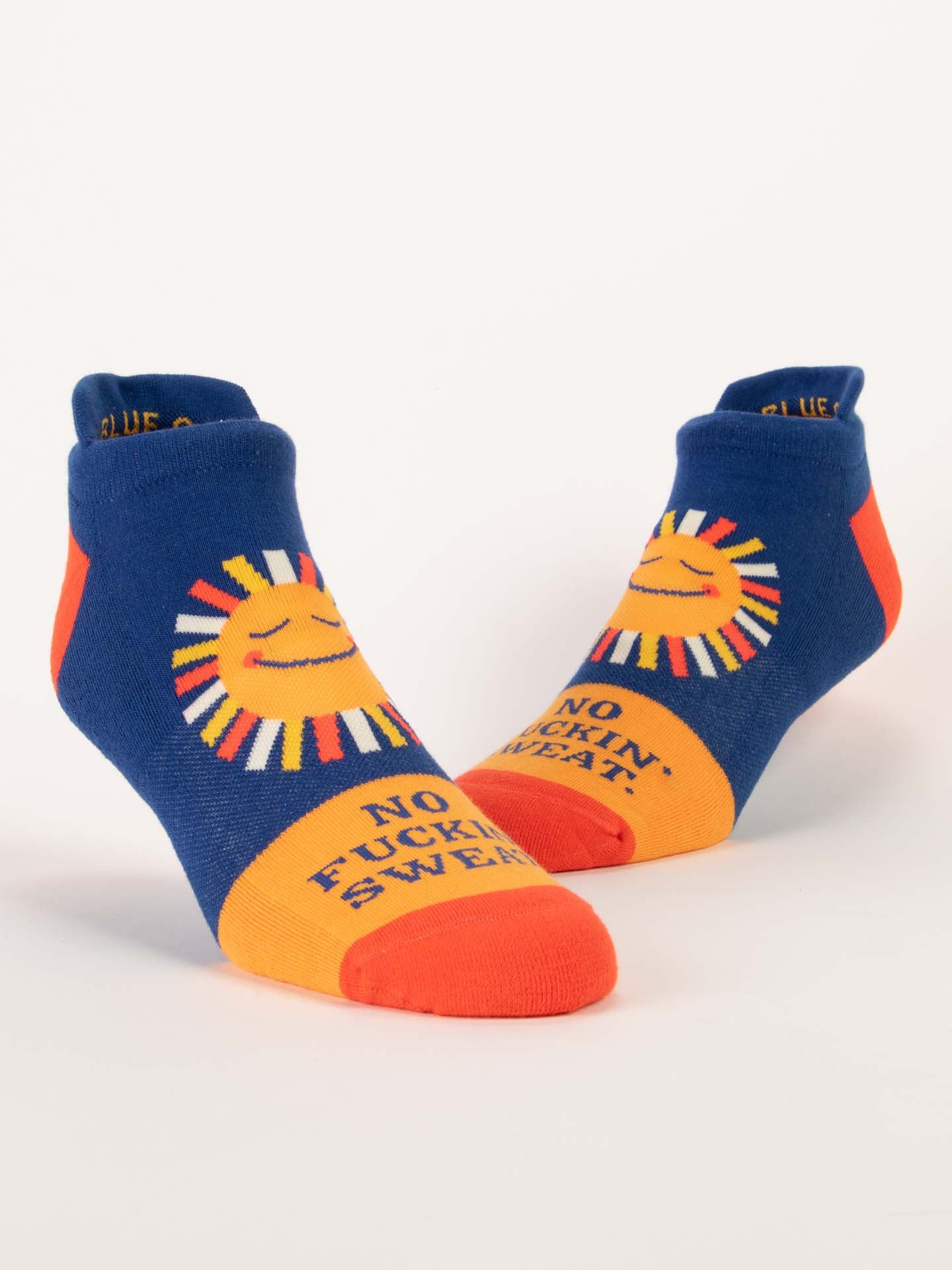 No Fuckin' Sweat Sneaker Socks Blue Q No Fuckin' Sweat Sneaker Socks Blue Q