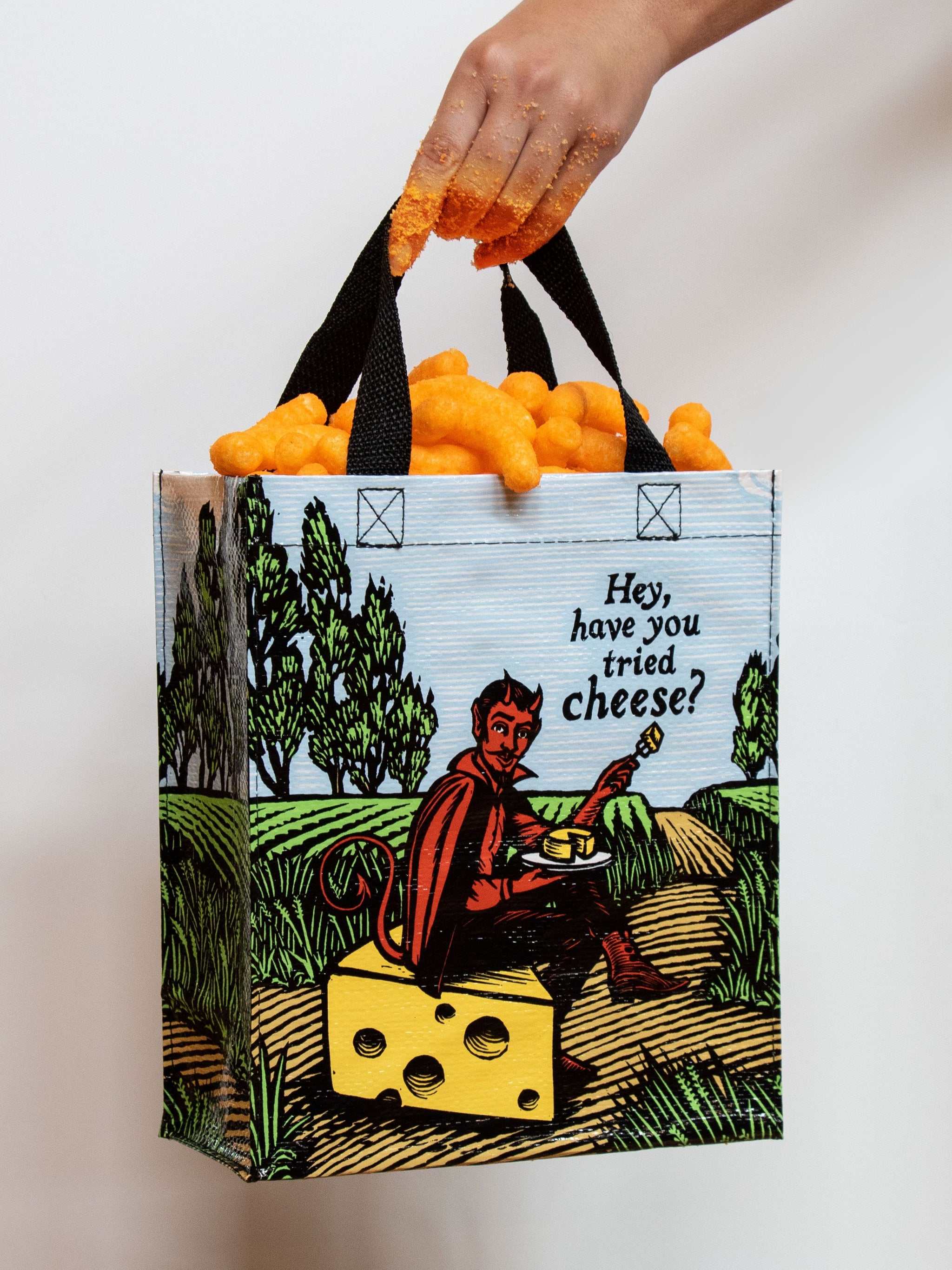 Hey, Have You Tried Cheese? Handy Tote – Blue Q