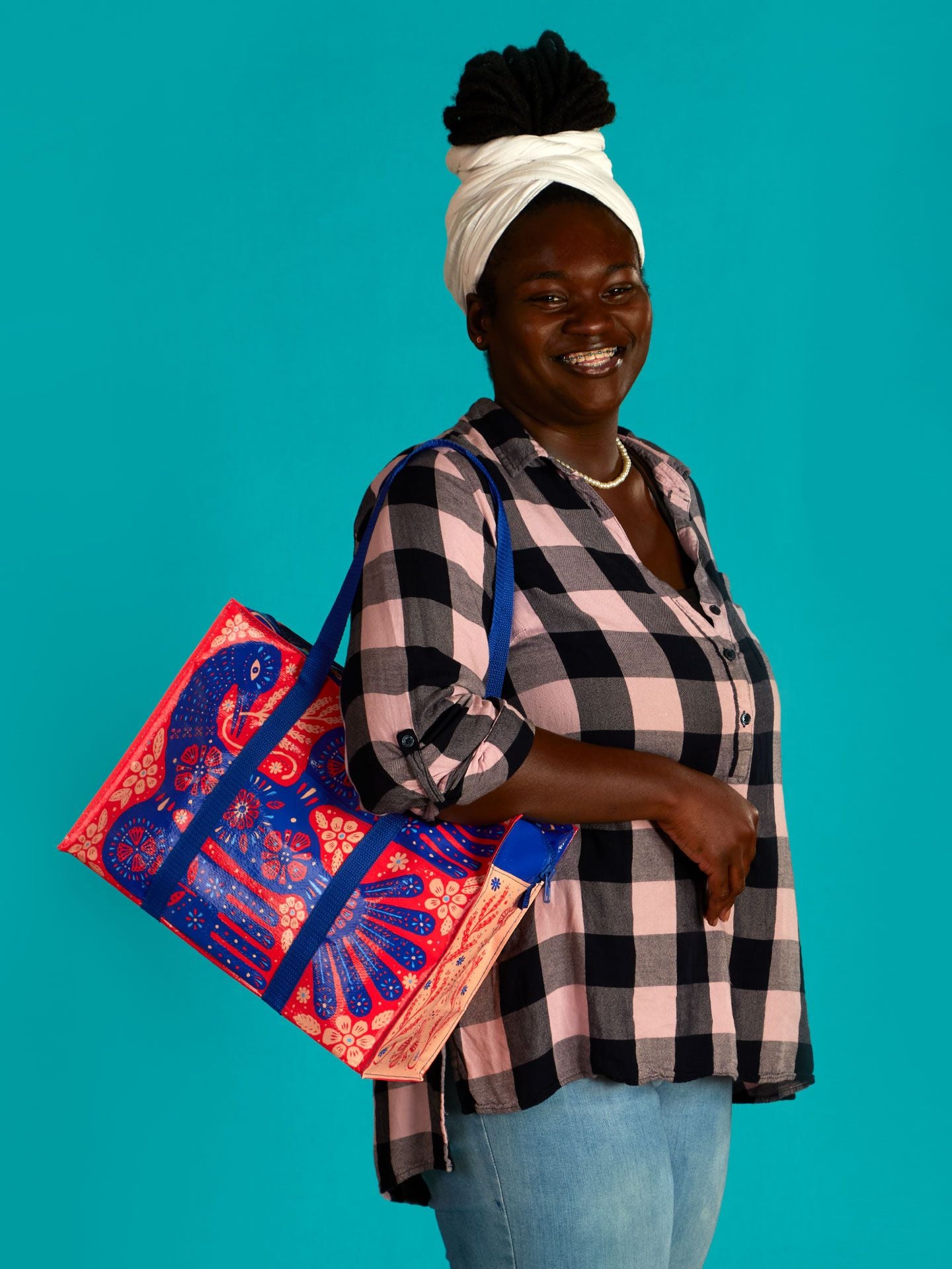 Rare Bird Shoulder Tote – Blue Q