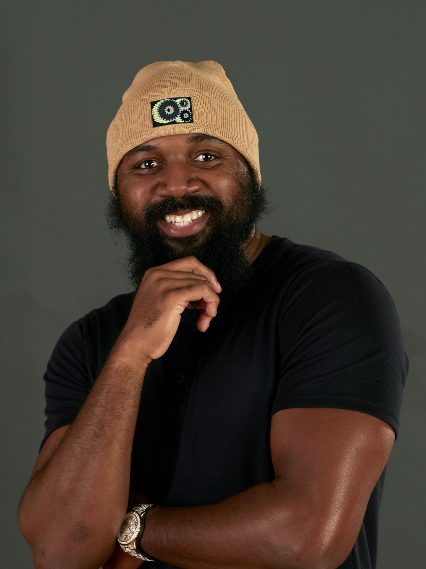 Brain Warmer For Big Thinkers. Expands As Needed. Beanie – Blue Q