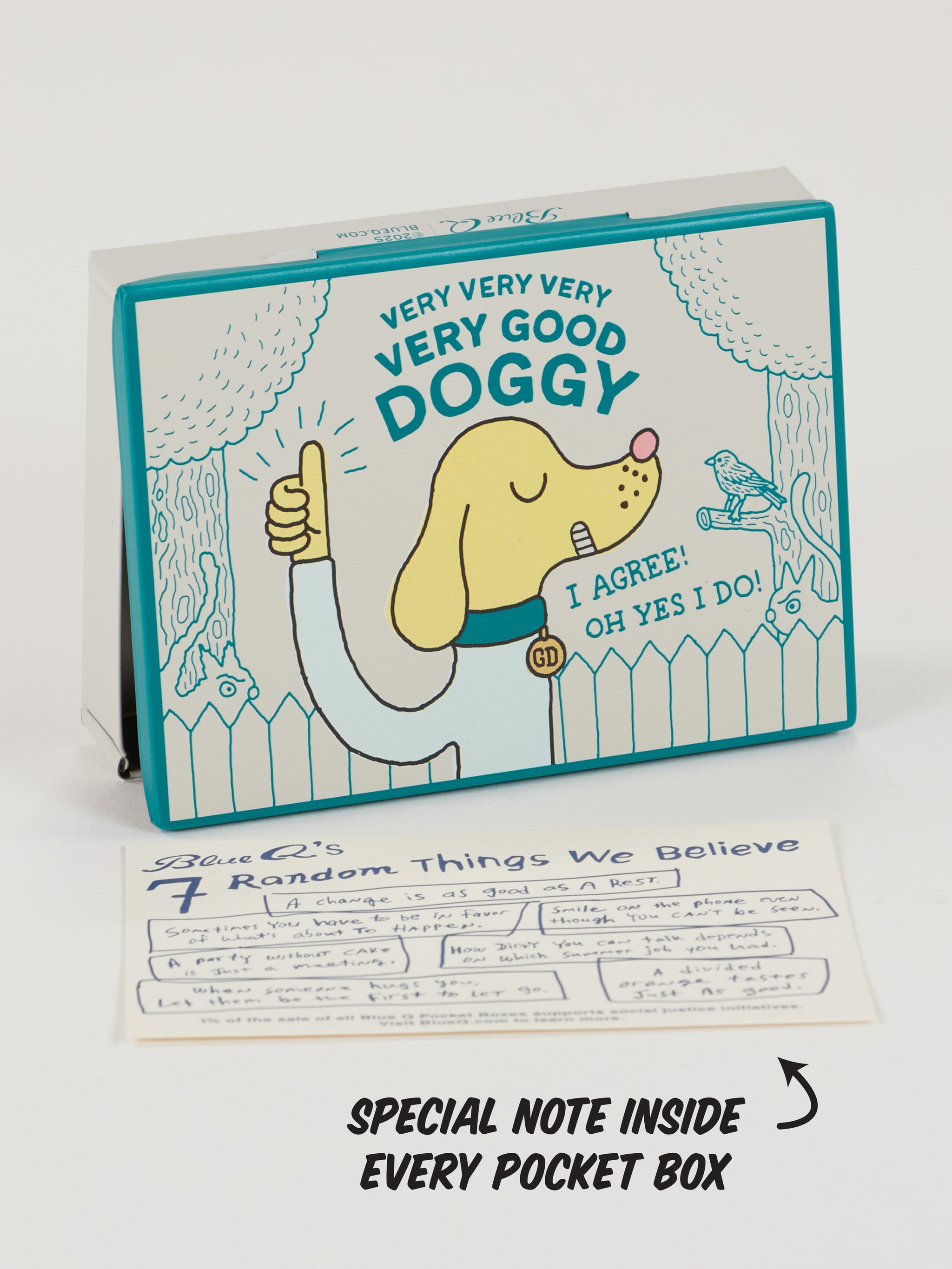 Very Very Very Very Good Doggy Pocket Box – Blue Q