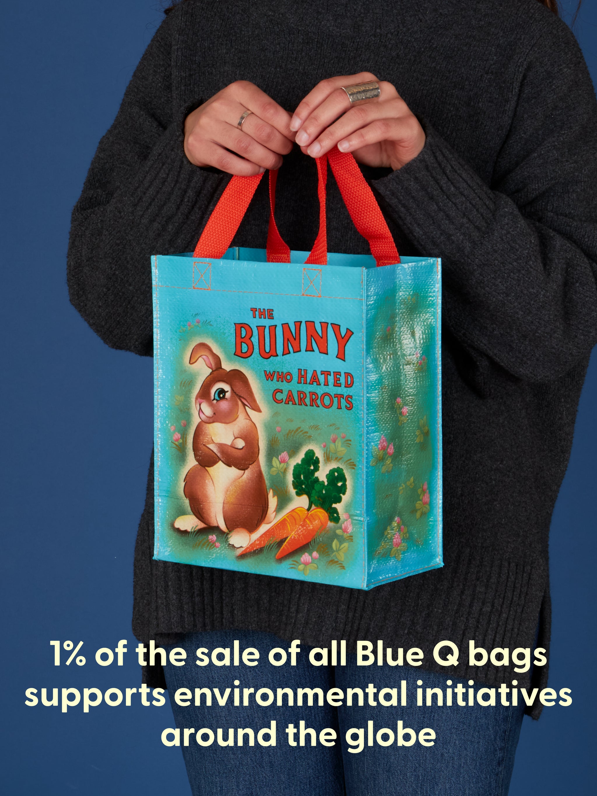 The Bunny Who Hated Carrots Handy Tote – Blue Q
