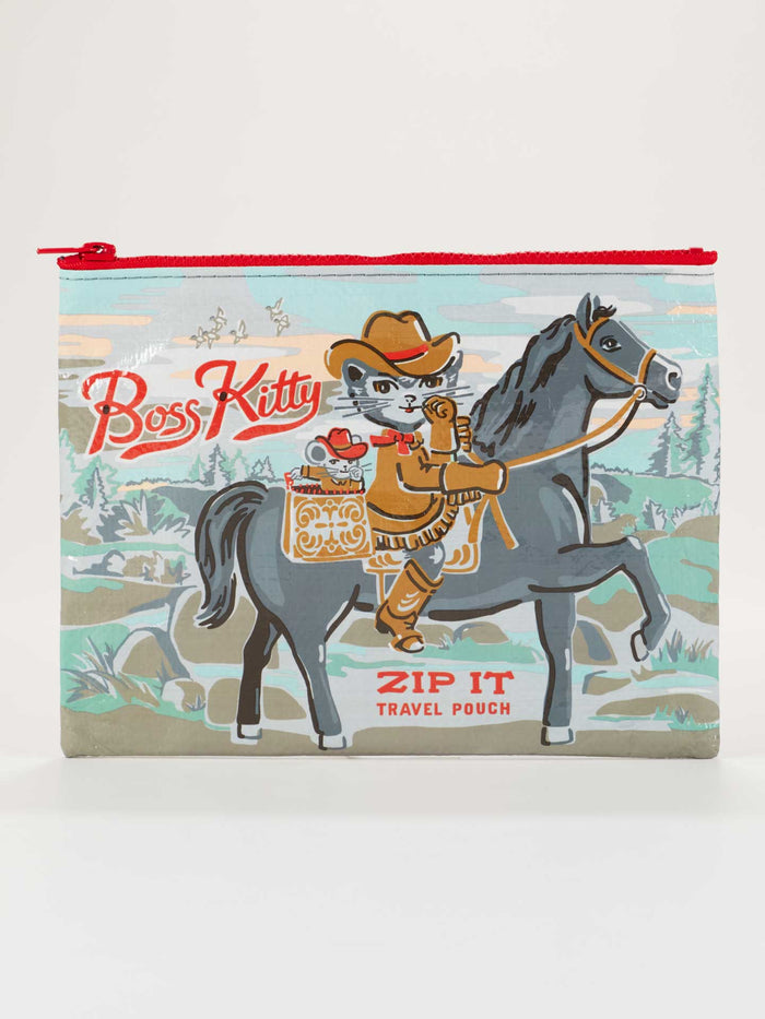 blue q Boss Kitty Zipper Pouch