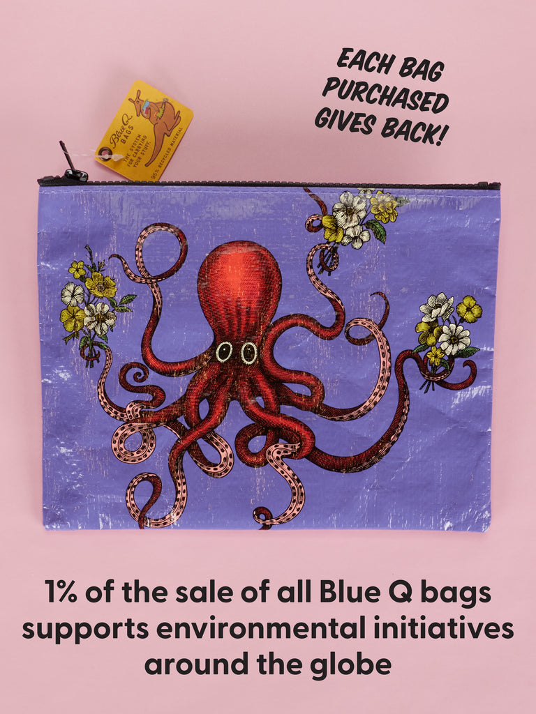 Octopus Zipper Pouch – Blue Q