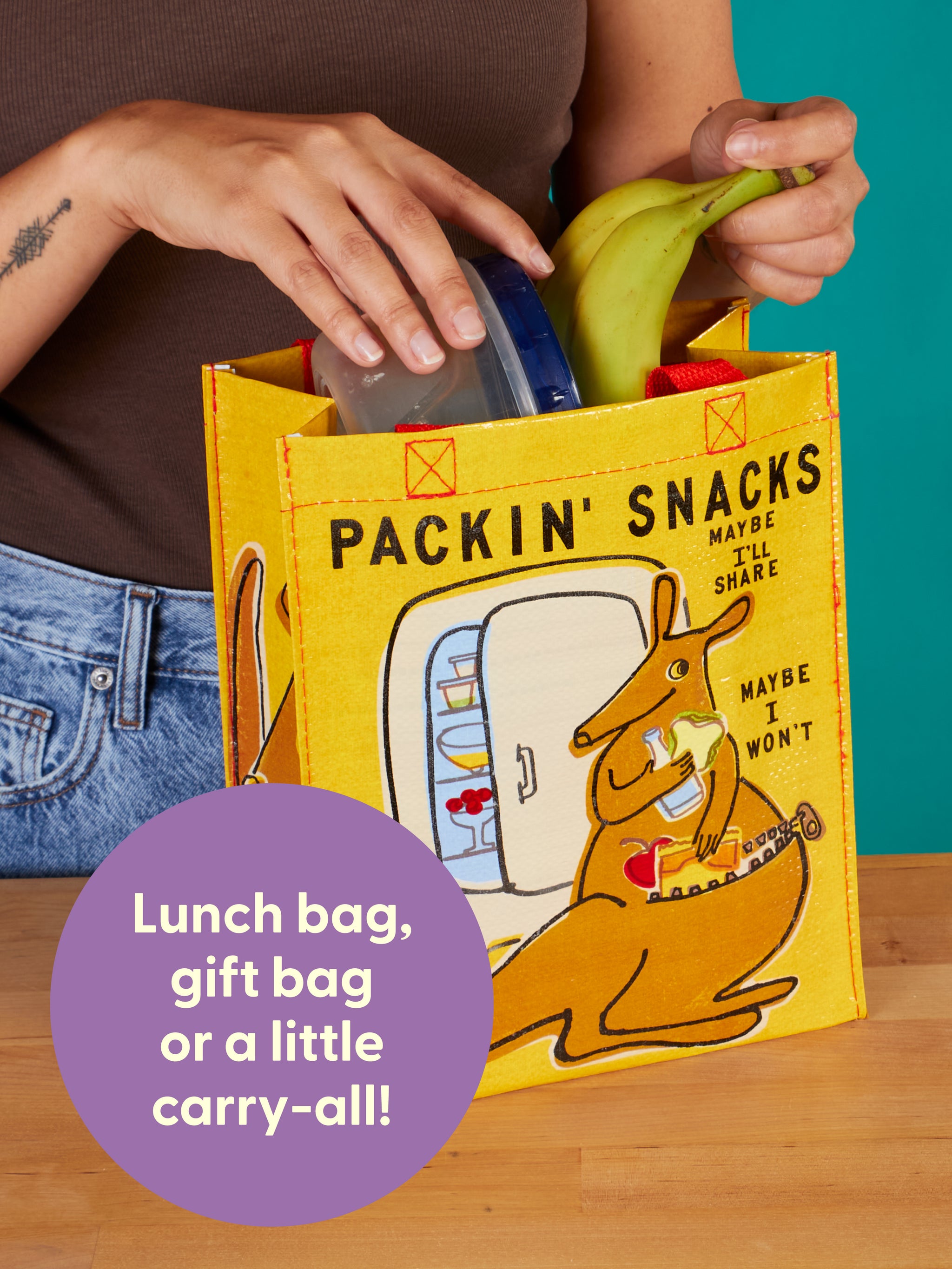 Packin' Snacks Handy Tote – Blue Q