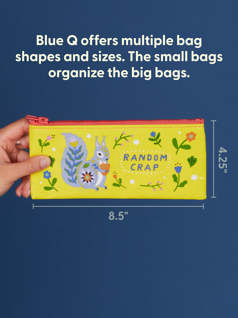 Random Crap Pencil Case – Blue Q