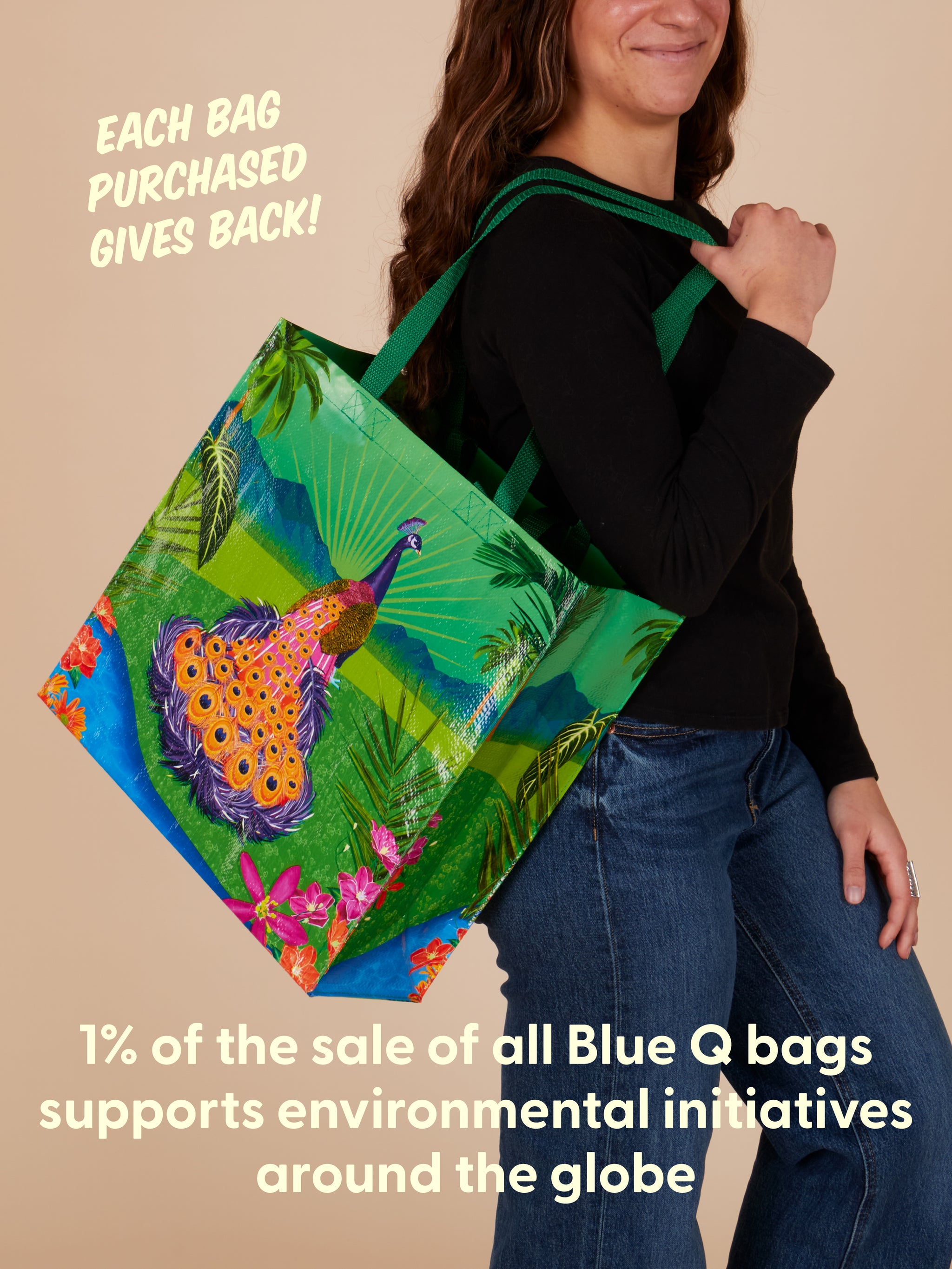 Peacock Paradise Shopper – Blue Q