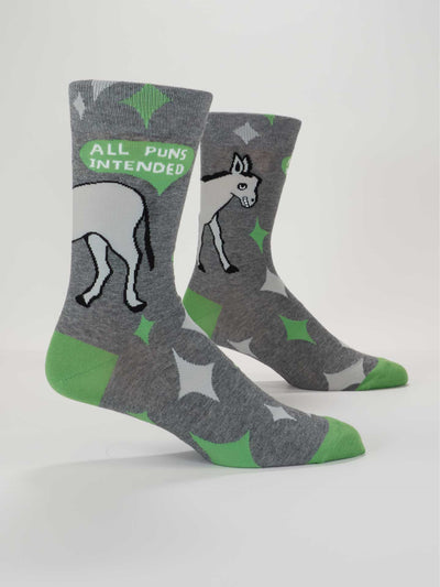 All Puns Intended M-Crew Socks