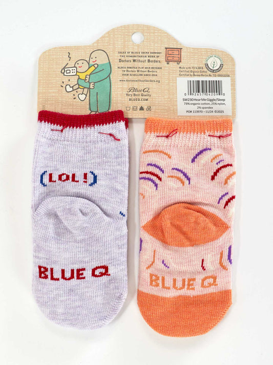 Wait 'til You Hear Me Giggle./ Just Sleep When I Sleep. Lol. Baby Socks