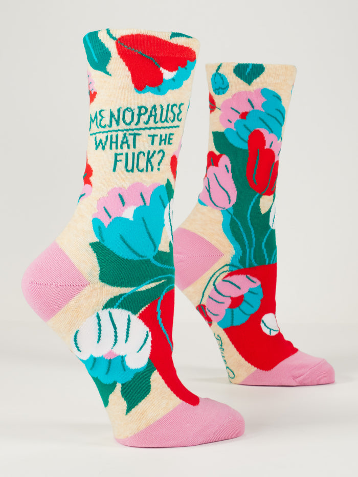 blue q Menopause. What The Fuck? W-Crew Socks