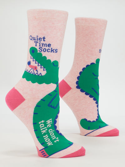 Quiet Time Socks. We Don't Talk Now. W-Crew Socks