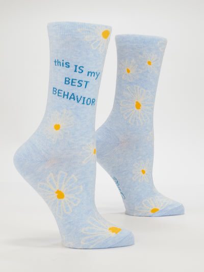 This Is My Best Behavior Crew Socks