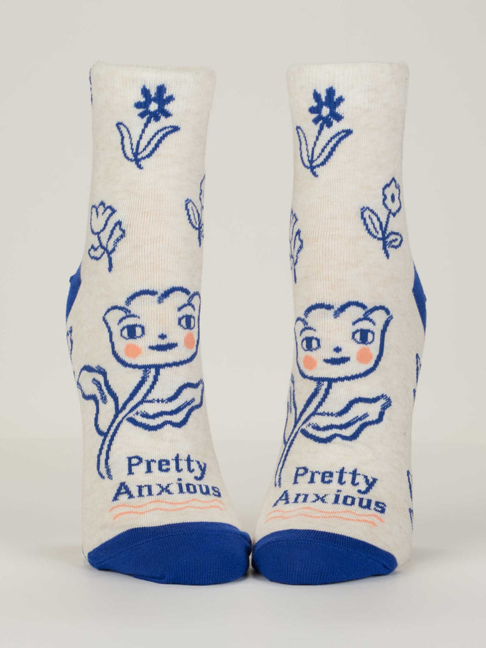 blue q Pretty Anxious Ankle Socks