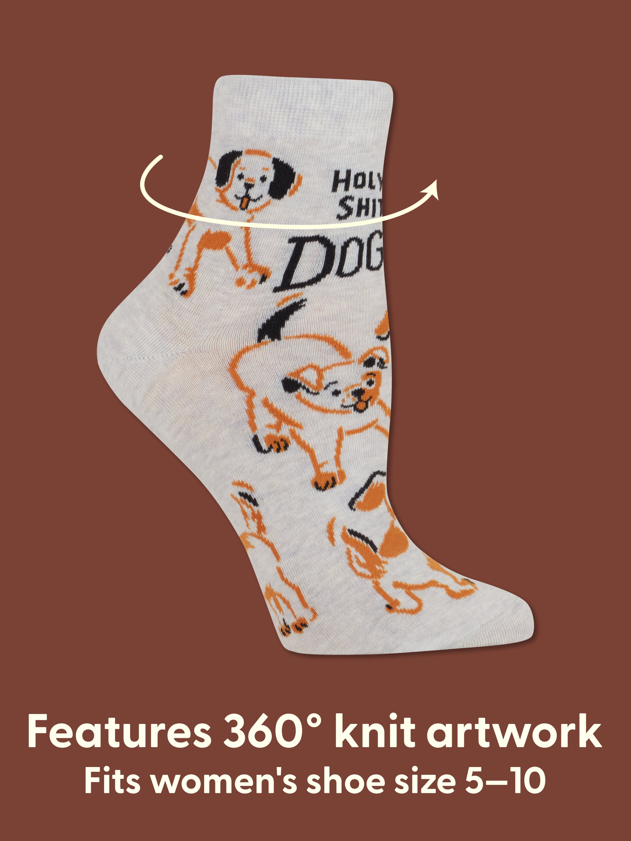 Holy Shit. Dogs! W-Ankle Socks – Blue Q