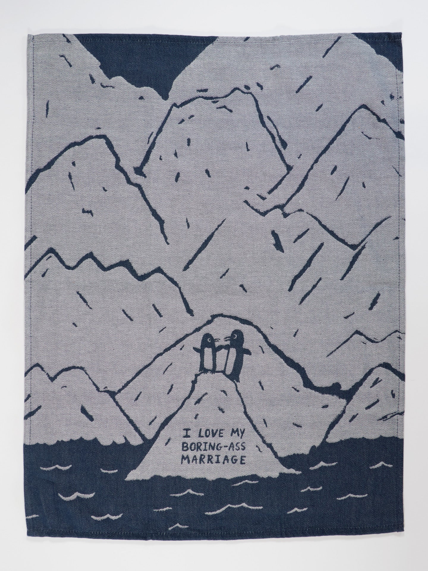 I Love My Boring- Ass Marriage Dish Towel – Blue Q